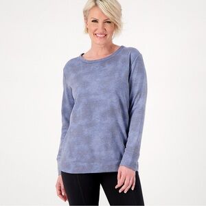Fit 4 All Women's Top Sweater by Carrie Wightman Tye-Dye Twightlight
